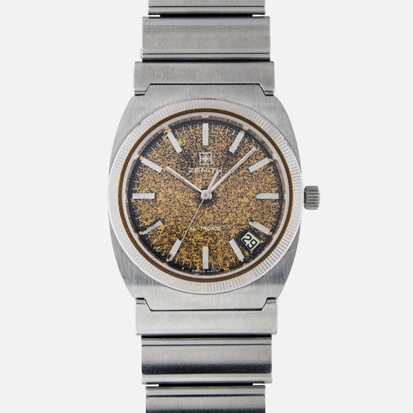 激レア！70s オリンピア！ビンテージ！ 1970s Zenith Surf XL-Tronic with Gold Tropical Dial Cal. Zenith