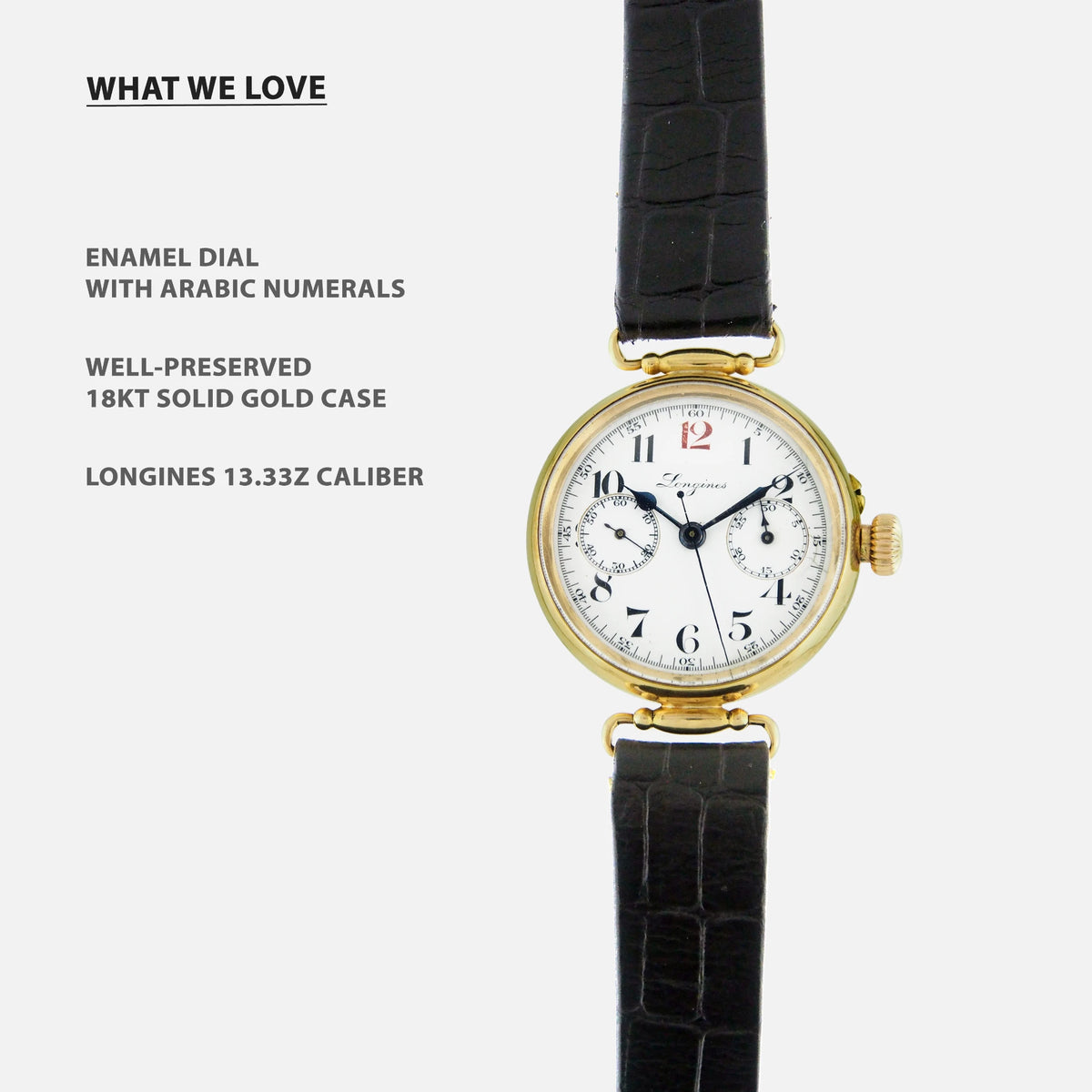 1920 Longines Chronographe Compteur Caliber 13.33Z with Extract from the Archives - Vintage Watch Leader 