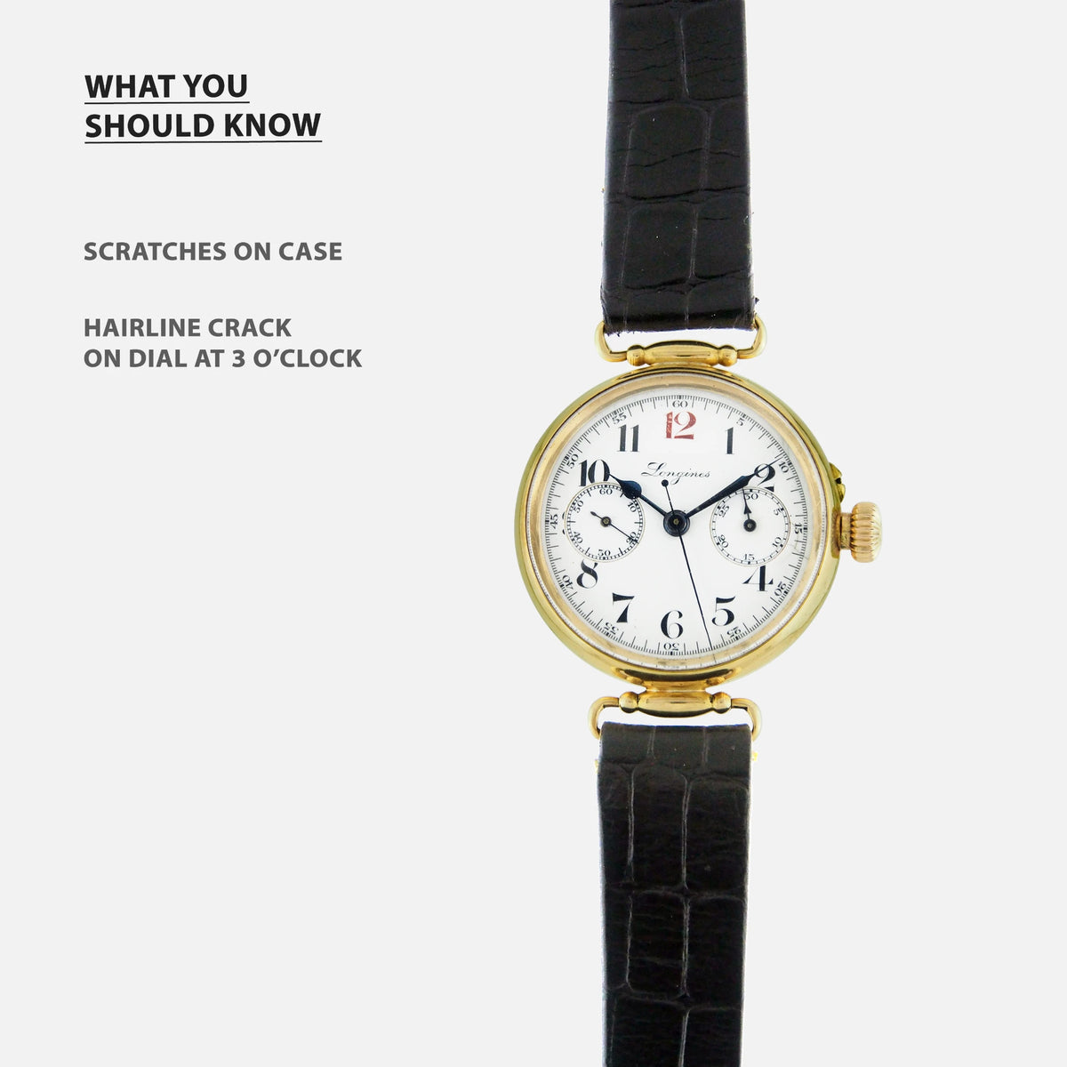 1920 Longines Chronographe Compteur Caliber 13.33Z with Extract from the Archives - Vintage Watch Leader 