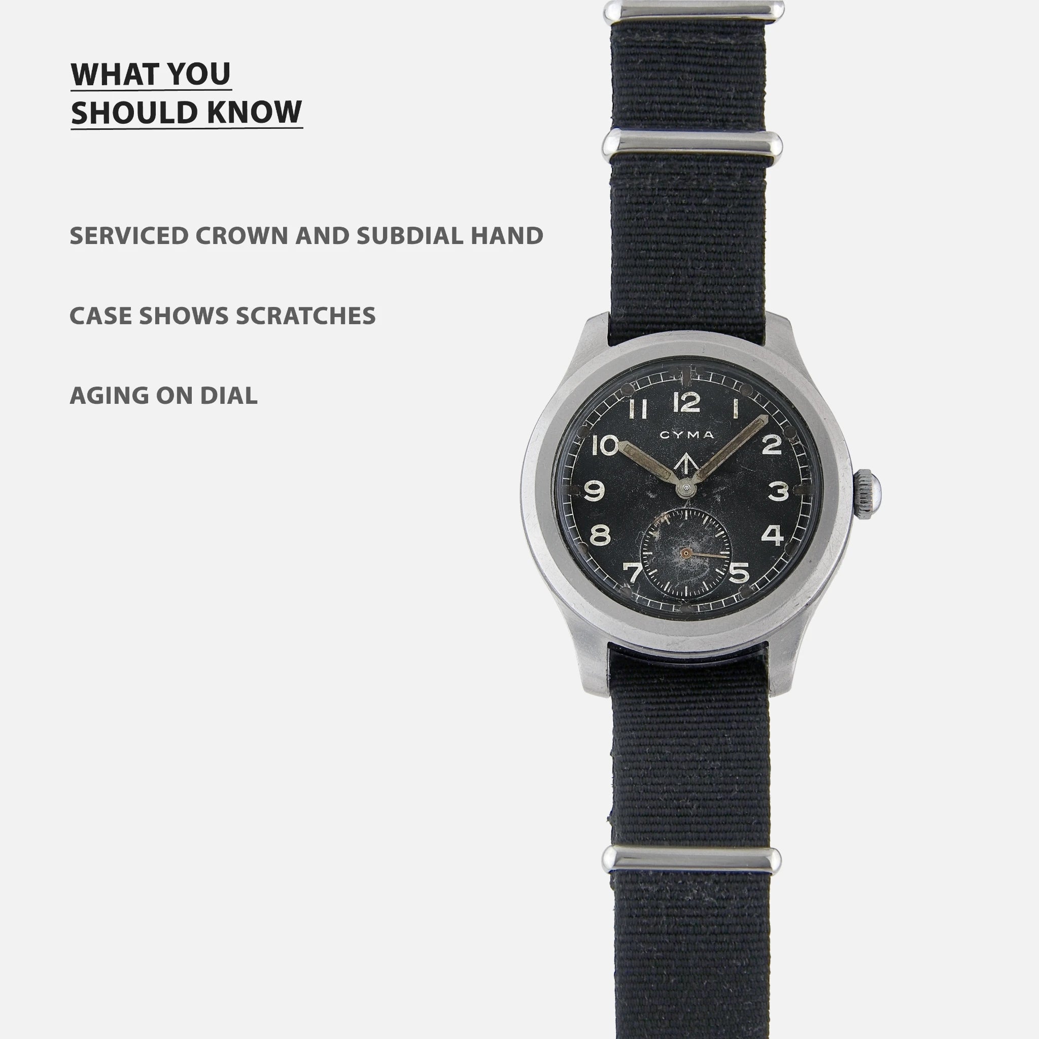 Cyma dirty dozen watch for sale best sale