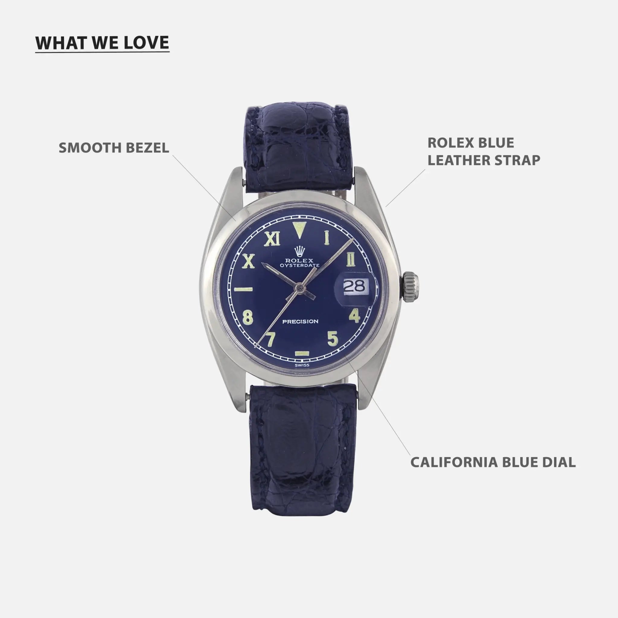 1960s Rolex Precision Oysterdate 'California Dial' Ref. 6694 with Box -  Vintage Watch Leader
