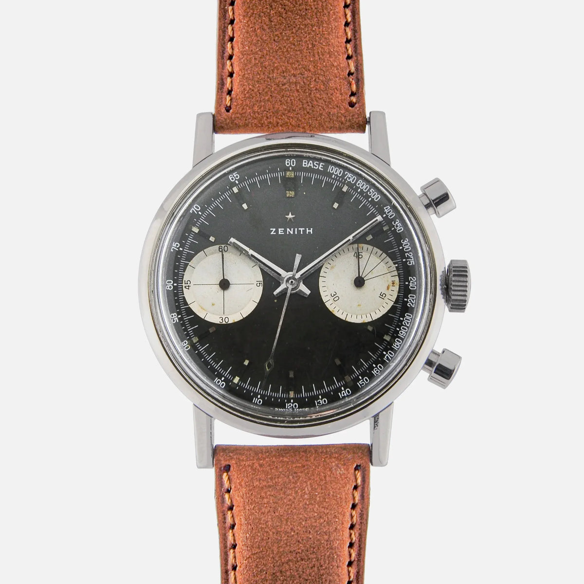 1960s Vintage Watch Zenith Chronograph Movement 146-DP Martel Ref. A271 With Reverse Panda Dial in Stainless Steel