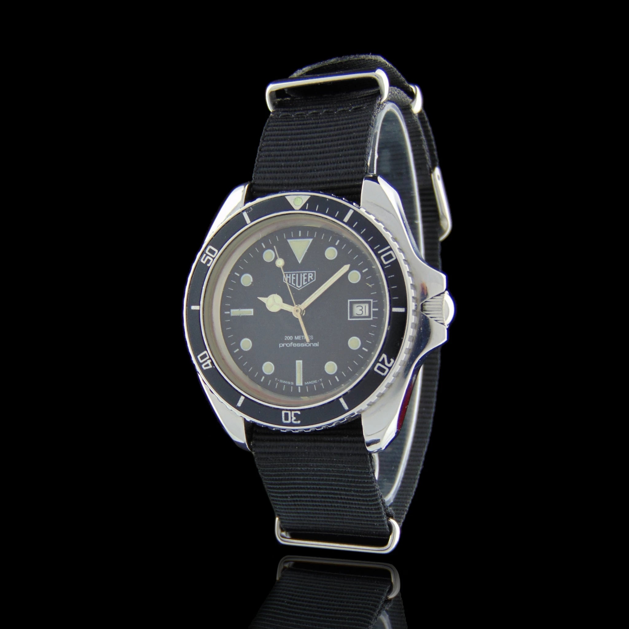 1980s Heuer Professional 200 Submariner Ref. 844-2 - Vintage Watch 