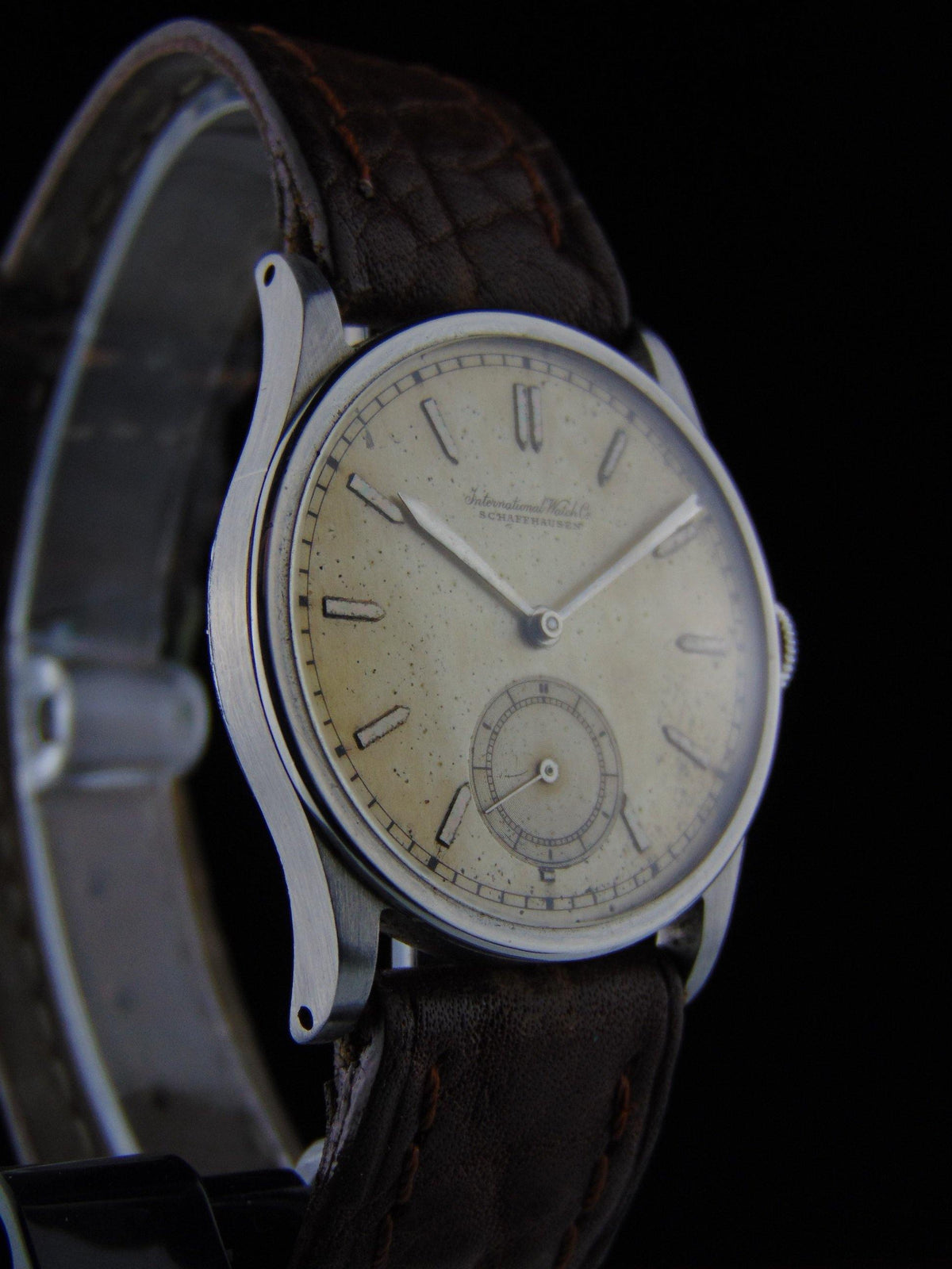 IWC - Cal. 83 A Very Fine, Rare and Early Stainless Steel Wristwatch with Calatrava Case - Vintage Watch Leader