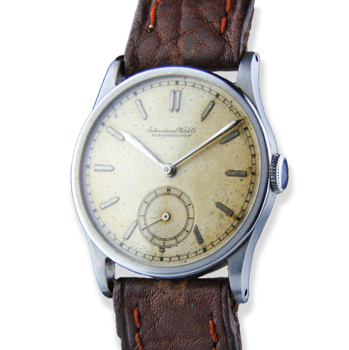 IWC - Cal. 83 A Very Fine, Rare and Early Stainless Steel Wristwatch with Calatrava Case - Vintage Watch Leader