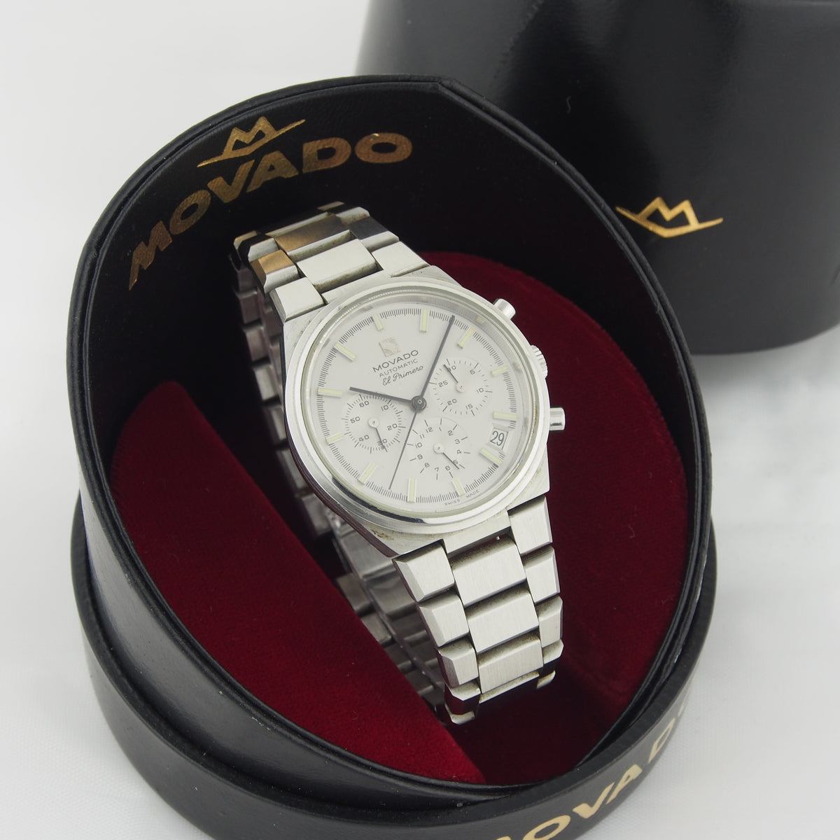 1970s Movado Zenith El Primero Chronograph Vintage Automatic Ref. 01.0180.434 3019PHC - Vintage Watch Leader