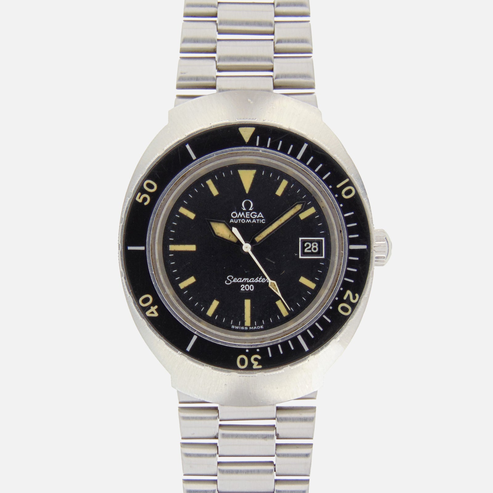 1971 1970s Vintage Omega Seamaster 200 Ref. 166.091 "Mini Ploprof" Pilot - Vintage Watch Leader