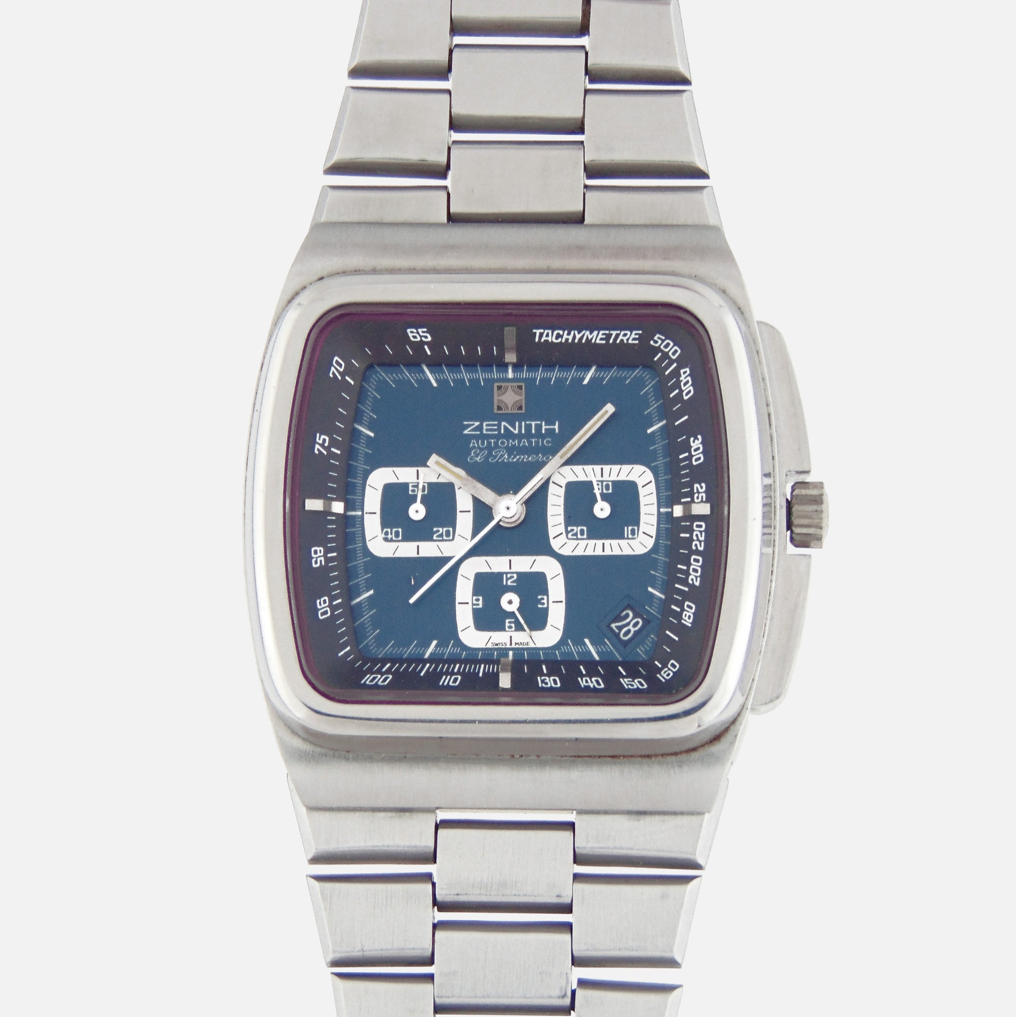 1970s Zenith 'TV' El Primero Ref. 01.0200.415 - The Big Blue - Fernseher - TV Screen Dial - Vintage Watch Leader  