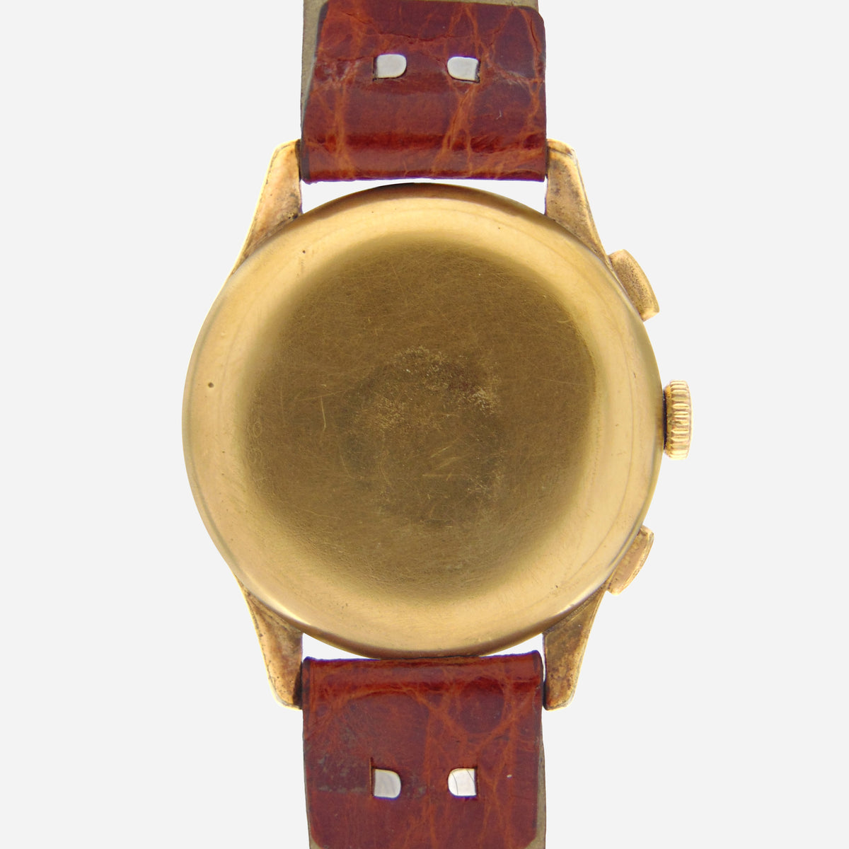 1940s Zais Watch Gold-plated case Triple Register Chronograph Caliber Landeron 42 - Vintage Watch Leader