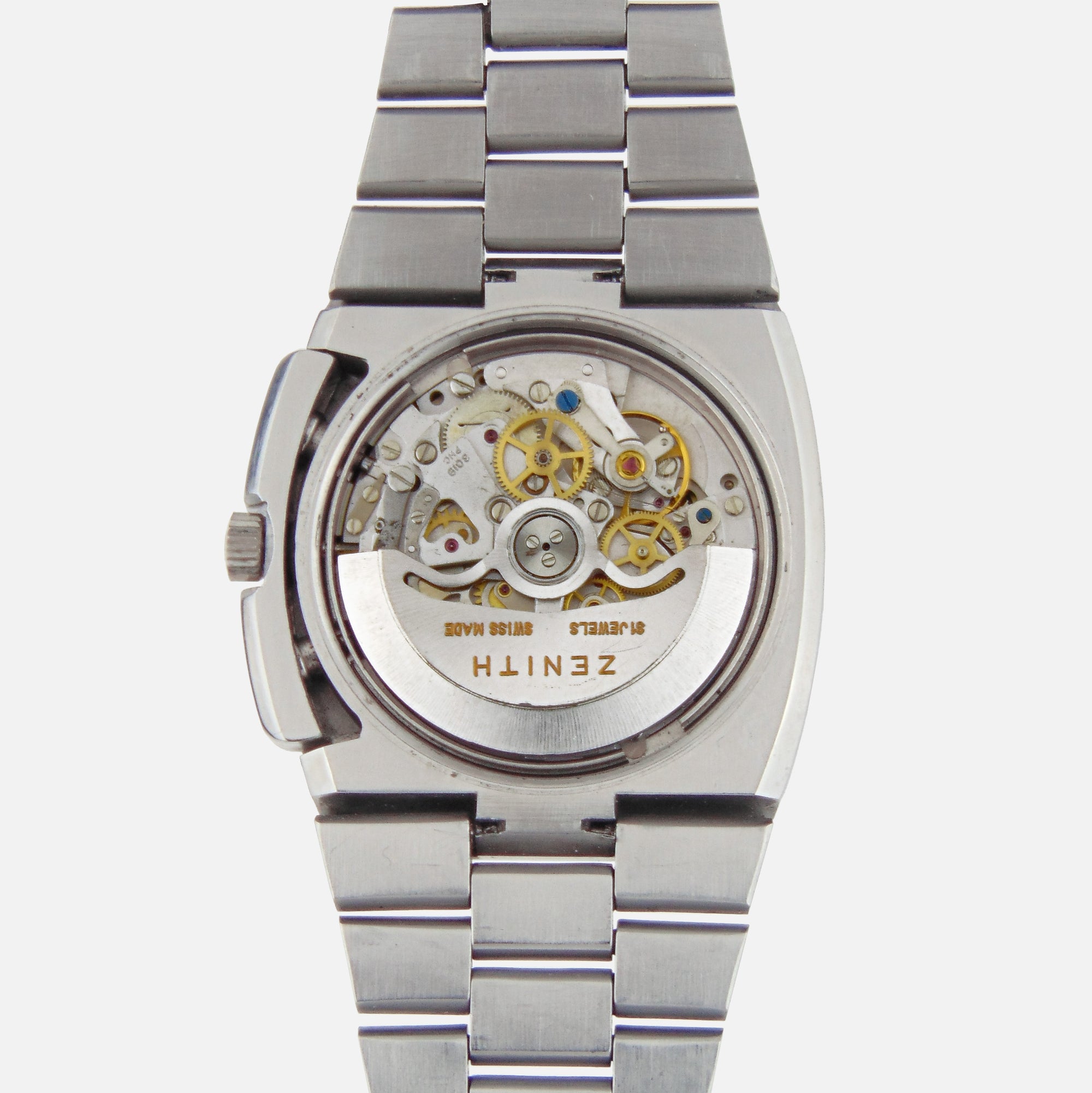 1970s Zenith 'TV' El Primero Ref. 01.0200.415 - The Big Blue - Fernseher - TV Screen Dial - Vintage Watch Leader  