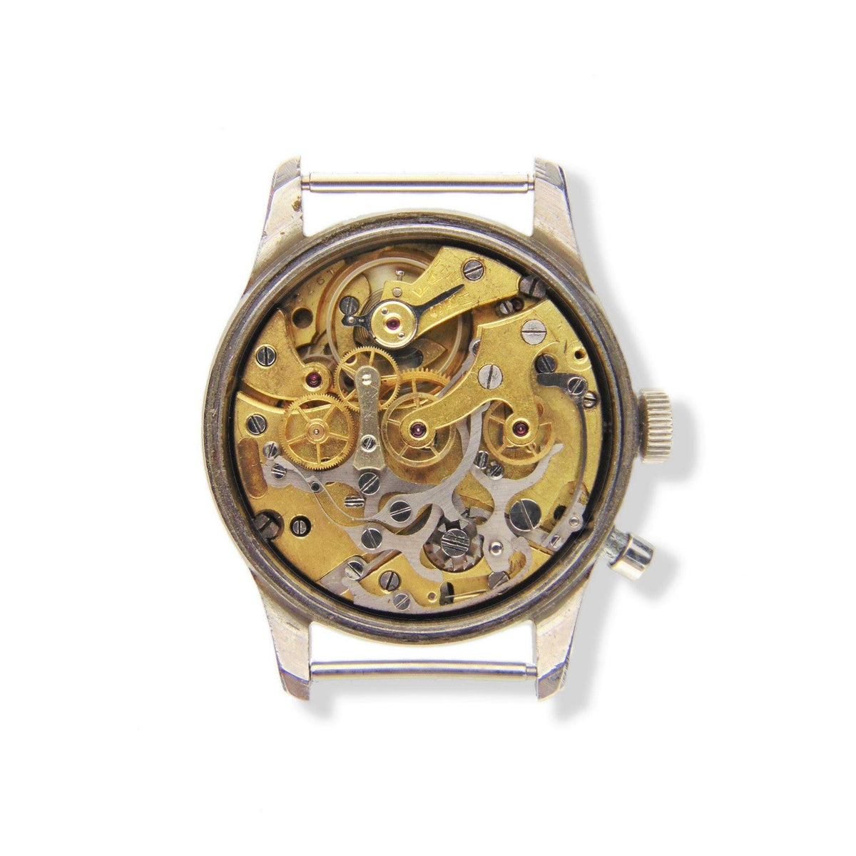 Lemania - HS9 A Fine and Rare Stainless Steel Military Chronograph with Signed Caseback - Vintage Watch Leader