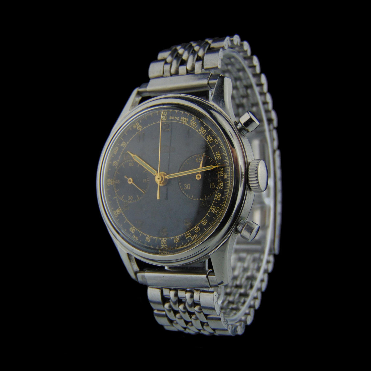 Angelus - Cal. 215 An early and rare stainless steel chronograph L.E. Hungarian Air Force - Vintage Watch Leader