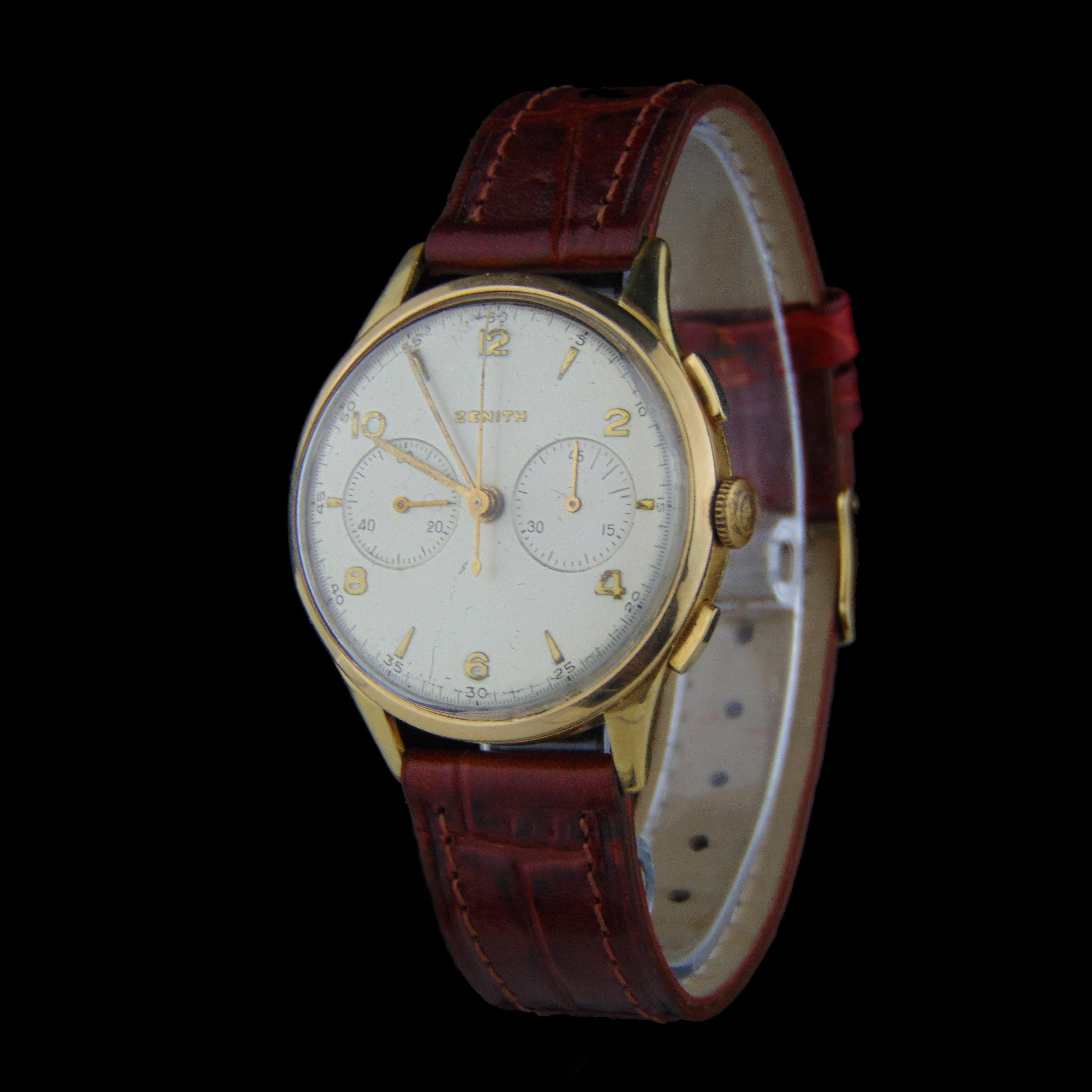 Zenith - Cal. 143 A rare, solid 18Kt gold, Excelsior Park